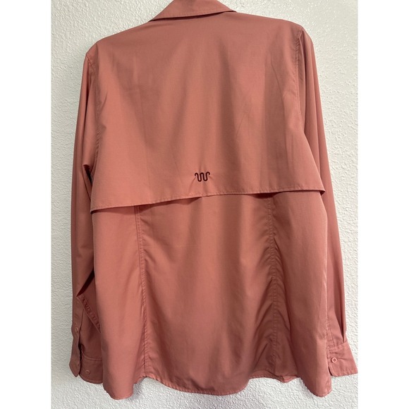 King Ranch 2XL Peach Button Up Long Sleeve Outdoor Fishing Shirt - Picture 6 of 11
